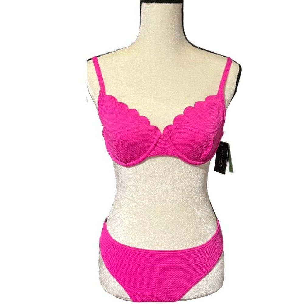 Kate Spade Scalloped Underwire Bikini Top & Bikini Bottom